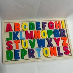 VINTAGE Fisher Price Magnetic Letters & Board Missing “L” & Extra “T” Otherwise